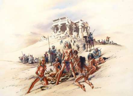 Dany (Daniel Henrotin, Dit) | Dany Les esclaves. Encre de Chine, lavis et gouaches pour… | Coutau Bégarie