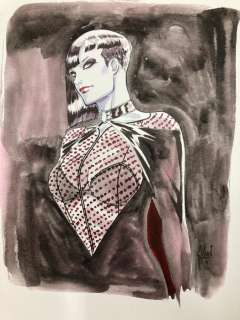 Guillem March - 1 Original colour drawing - Monika - 2016