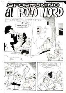 Colantuoni, Tiberio - 12 Original page - Tiramolla #5 - "Sfortunino al Polo Nord" - Storia originale completa - 1966 | Catawiki