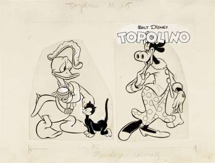 Vergani Ambrogio - "Topolino n. 15", 1950 | Urania Casa d’Aste