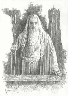 Maren - The Lord of The Rings: Saruman - Original Pencil Drawing - Hand Signed | Catawiki