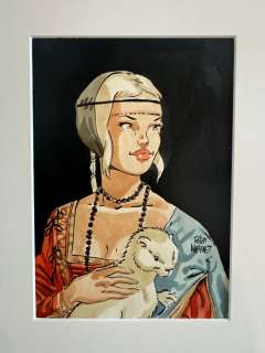 Meynet, Félix - 1 Original colour drawing - Hommage à Leonard de Vinci | Catawiki