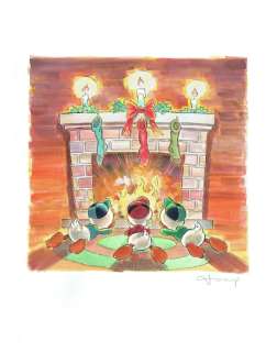 Fernandez, Tony | Original drawing   - Donald Duck Nephews inspired by Carl Barks - Disney Art X-Mas | Catawiki