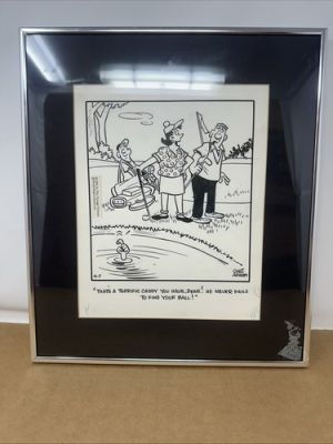 Chet Adams Golf Cartoon Original Comic Art Framed Signed 1987 King Features | eBay US (Buy It Now)