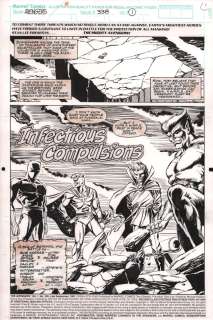 Steve Epting, Tom Palmer - Avengers #338 P.1 - Black Panther, Quasar, Collector, Beast - Signed on Back - 1991