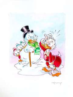 Fernandez, Tony | Original drawing  - Uncle Scrooge & Donald’s Nephews  - Disney Art X-Mas | Catawiki