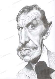 Jean-Marc BOROT - Caricature Originale Vincent Price
