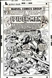 Dan Adkins Gil Kane John Romita Sr. - Marvel Team-Up #44 (Spider-Man, Dr. Doom, Vision, Wanda, Moondragon! (Romita Drawn Corner Box!) 1975