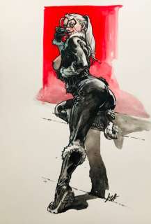 Jula, Andrea - 1 Original colour drawing - Black Cat | Catawiki