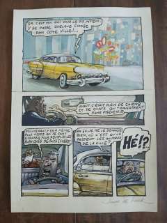 Johan de Moor - 1 Original colour page - La Vache T1 - PI = 3,1416 - 1992