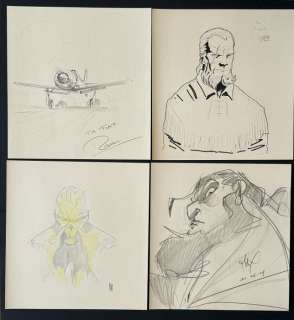 Christian Rossi, Luca Erbetta, Guiseppe Camuncoli, Massimiliano Frezzato - 4 Original drawing - Group of four - Original Illustrationen