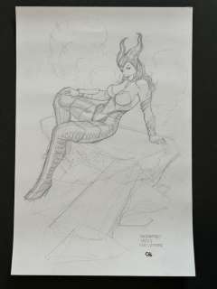 Frank Cho - 1 Original drawing - New Ultimates - Double sided- The Enchantress and comic page sketches - 2010 | Catawiki