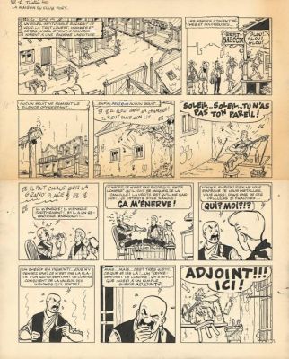 Tibet | Planche originale n°1 - La Maison du plus fort - Chick Bill | Daniel Maghen