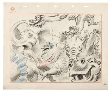 "FANTASIA - DANCE OF THE HOURS" STORYBOARD ORIGINAL ART. | Hake’s