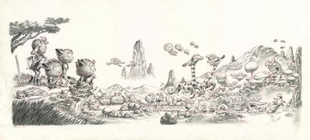 Stan Manoukian | Illustration originale - Monstre a peur des monstres - Monstre | Daniel Maghen