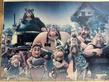 Le Henanff, Fabrice - 1 Original colour drawing - Astérix - Village Astérix - Hommage à Underzo - 2021