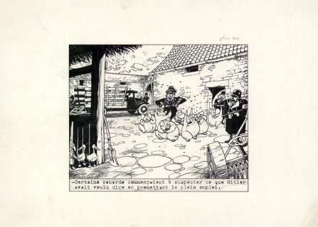 De Moor, Johan - 1 Original drawing - Hitler à la ferme | Catawiki