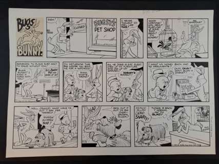 Heimdahl, Ralph Original page - Bugs Bunny in Bugsy’s Pet Shop - 1969 | Catawiki