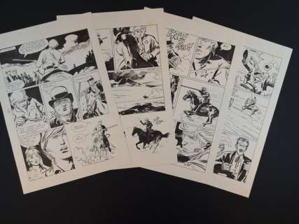 Alessandrini, Berardi - 4 Original page - Ken Parker Sangue sulle Stelle: Il Duello - 1977 | Catawiki