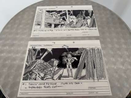 Mike Ploog - 2 Original drawing - Supergirl - Storyboard du film Supergirl - 1984 | Catawiki