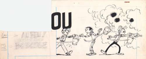 Franquin | Gaston Lagaffe, Spirou et Fantasio, illustration… | Millon