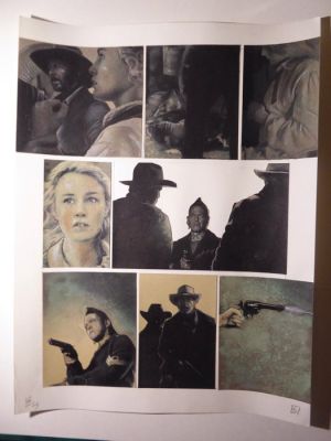 Le Hénanff, Fabrice - 1 Colour pencil drawing - Lawmen 1 page 6 - 2023 | Catawiki