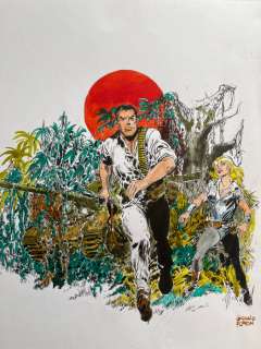 Forton, Gérald - Original colour drawing - Bob Morane | Catawiki