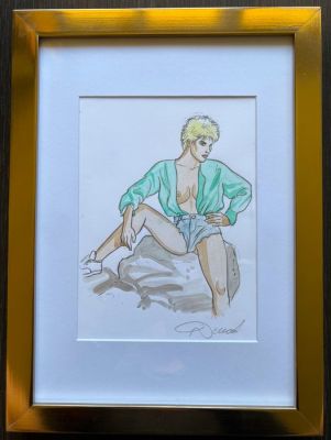 Renaud - 1 Original colour drawing - Jessica Blandy - Dessin original couleur - Jessica Blandy | Catawiki