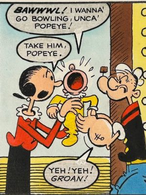 Mevin, Bill - 1 Original colour page - Popeye - Popeye’s Bowling Burgers! - 1979 | Catawiki