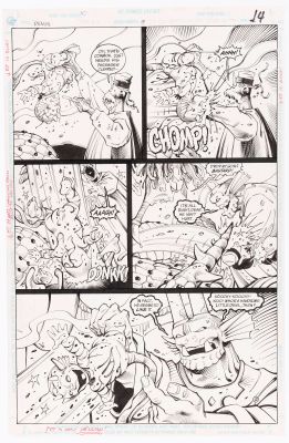 VAL SEMEIKS THE DEMON VOL. 3 #19 COMIC BOOK PAGE ORIGINAL ART. | Hake’s