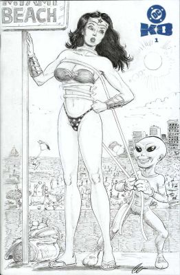 Joaquín Cera | Original drawing: KO # 1 – blank cover – Spanish edition – Cera | Origin Of Comics