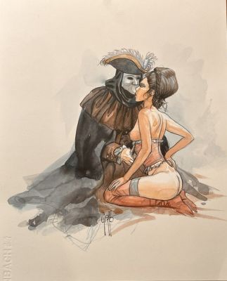 Griffo - 1 Original colour drawing - Giacomo C. - En Pleine Seductione + CoA - 2024 | Catawiki