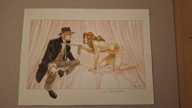 Hermann - 1 Original colour drawing - Liens De Sang - 2000 | Catawiki