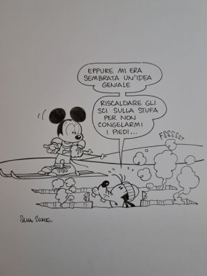 Ziche, Silvia - 1 Original drawing - Che Aria Tira a Topolinia: Eppure Mi Era Sembrata Un’Idea Geniale | Catawiki