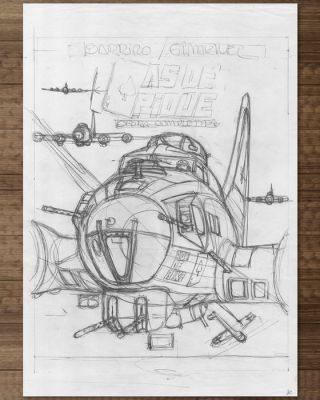 Juan Giménez Crayon Préliminaire Original - As de Pique Cover Study (Preliminary #2) - Original Drawing - Hand Signed | Catawiki