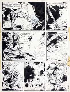 Jijé | Jerry Spring, planche n°17 Ã  l’encre de Chine… | Millon