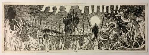 Manara, Milo | Original drawing  - 11th strip  - (p. 3)  - â€œLe avventure africane di Hp e Giuseppe Bergmanâ€ | Catawiki