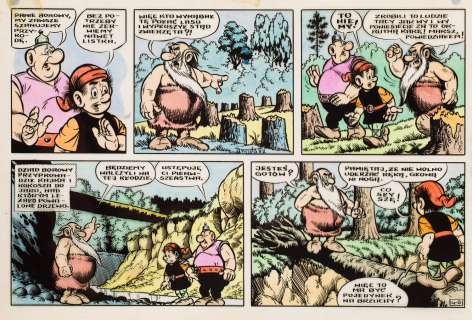 Janusz Christa (1934 - 2008) | Janusz Christa | "Kajko i Kokosz. Dzień Śmiechały", blaudruk nr 4B, 1983 | Desa Unicum