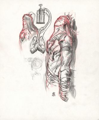 Stan Manoukian | Frankenstein, Crayonné original | Daniel Maghen