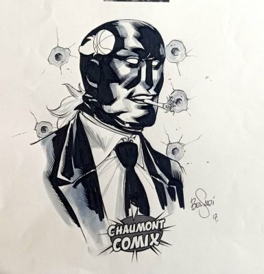 Bessadi Bruno - 1 Original drawing - Bad Ass