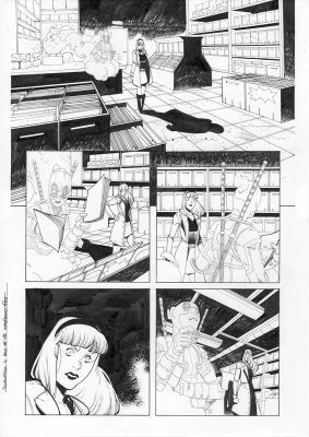 Continue Shopping | GWENPOOL #4 PAGE 18 ORIGINAL PAGE BY STEFANO NESI | Scott’s Collectables
