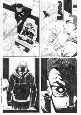 Continue Shopping | GWENPOOL #5 PAGE 12 ORIGINAL PAGE BY STEFANO NESI | Scott’s Collectables