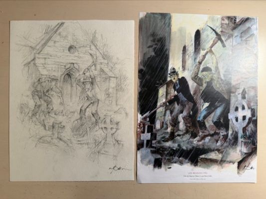 Follet, René - 1 Original preliminary drawing - Les Ressuscités - 2016 | Catawiki