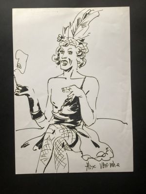 Varenne, Alex - 1 Original drawing - Femme élégante | Catawiki