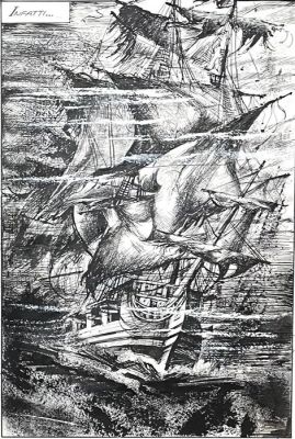 Milo Manara - 1 Original page - Il Vascello Fantasma - splash page - 1970