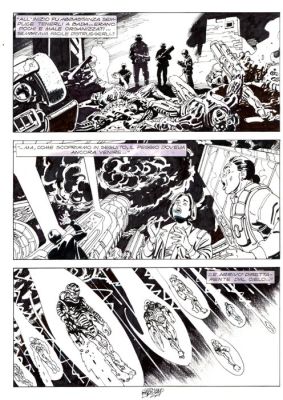 Bonazzi, Germano - 3 Original page - Nathan Never Gigante #5 - "Nemo" - 2000 | Catawiki