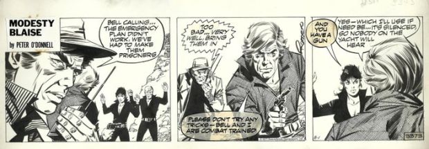Romero, Enric Badia - 1 Original page - Modesty Blaise - strip #3373 - Signed - 1974 | Catawiki