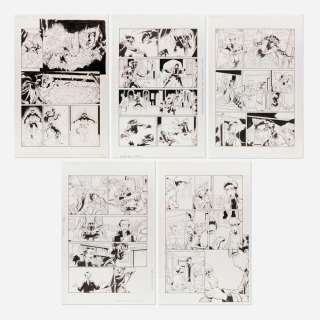 Lot 457 - Neil Vokes and Michael Avon, 5 Ninjak Story Pages Original Art (Acclaim Comics, 1997)