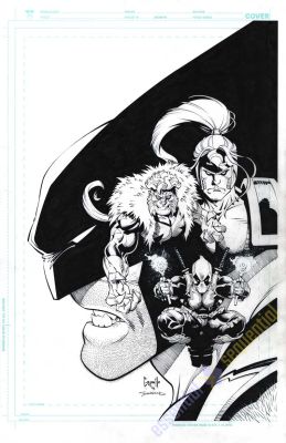 Tim Townsend and Greg Capullo - Wolverine: Revenge Red Band Raw B&W #1 Cover