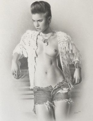 Stefan Schu - 1 Original drawing - Pin Up - 2017 | Catawiki